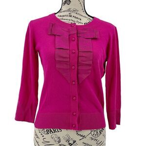 Kate Spade New York Live Colorfully Boulevard Button Up Cardigan Pink Size XS